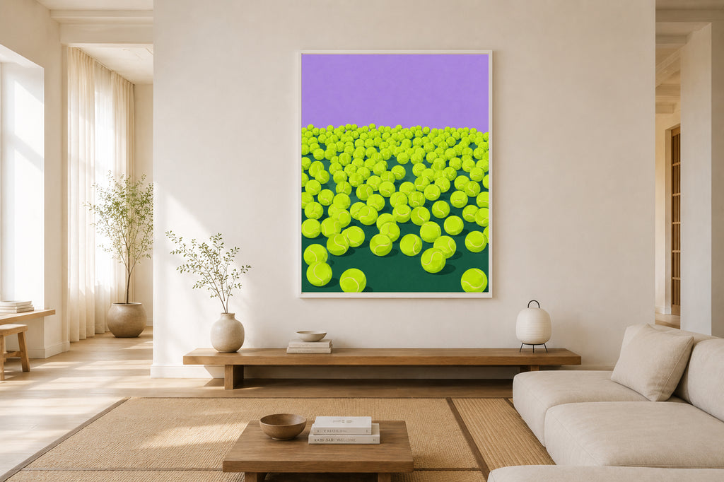 Tennis Balls— Mid-Century Tennis Poster