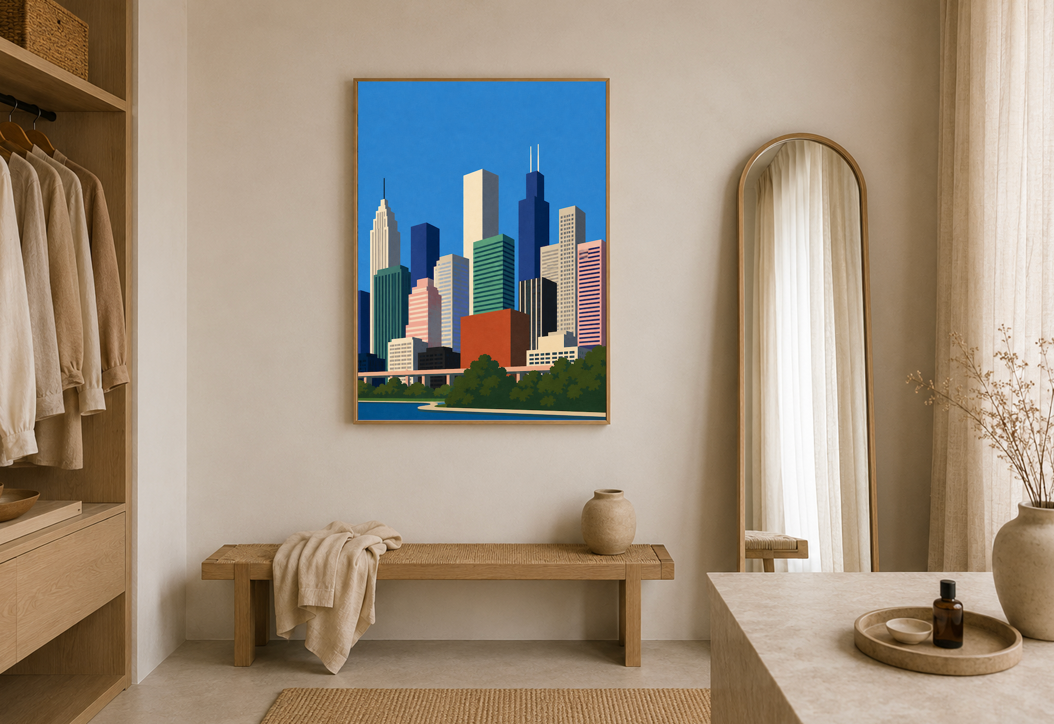 New York City — Mid-Century City Poster