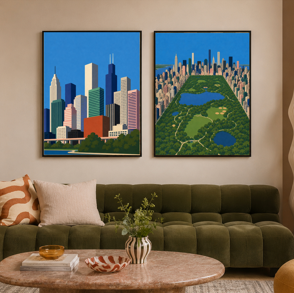 New York City — Mid-Century City Poster