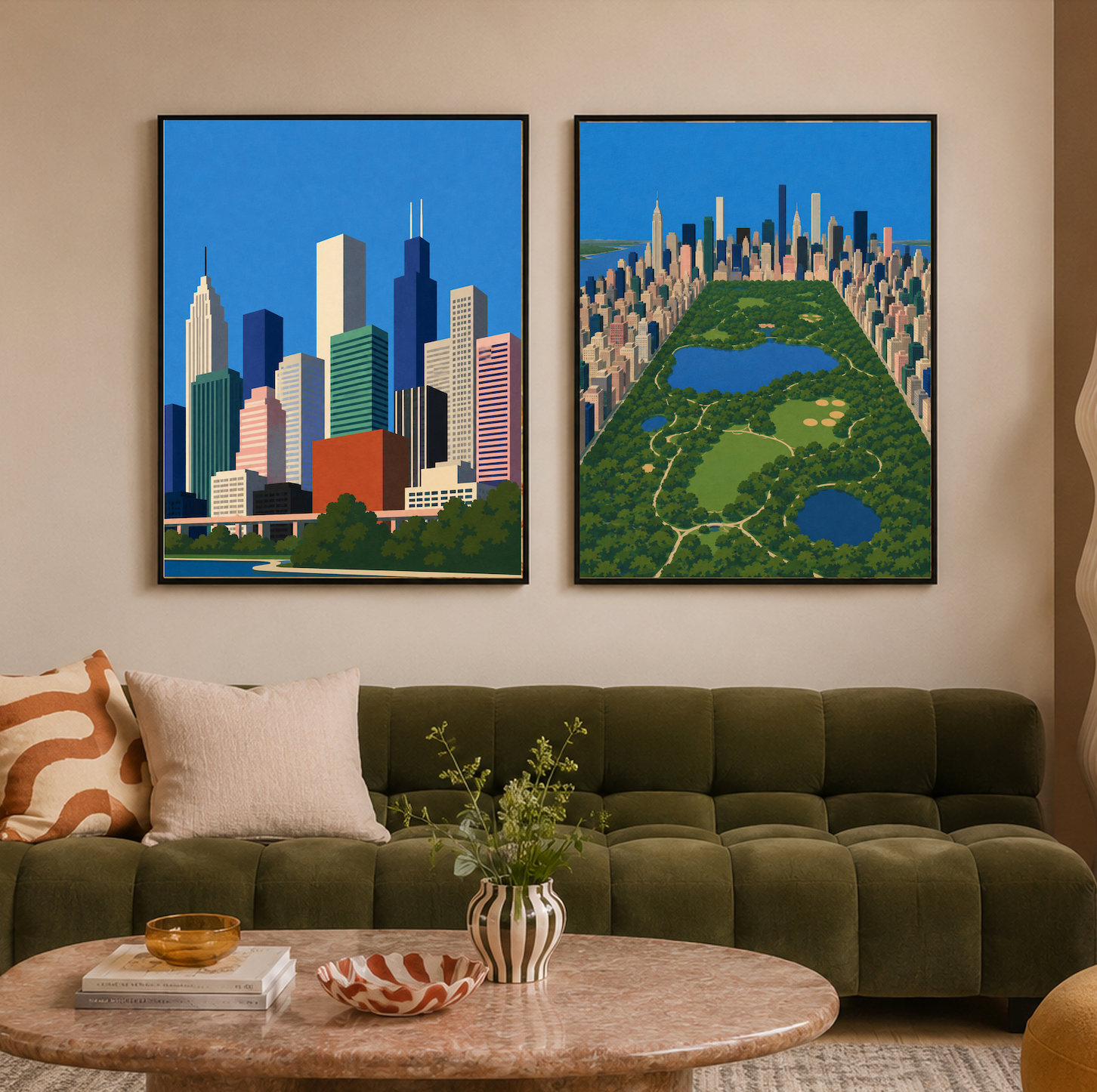 New York City — Mid-Century City Poster
