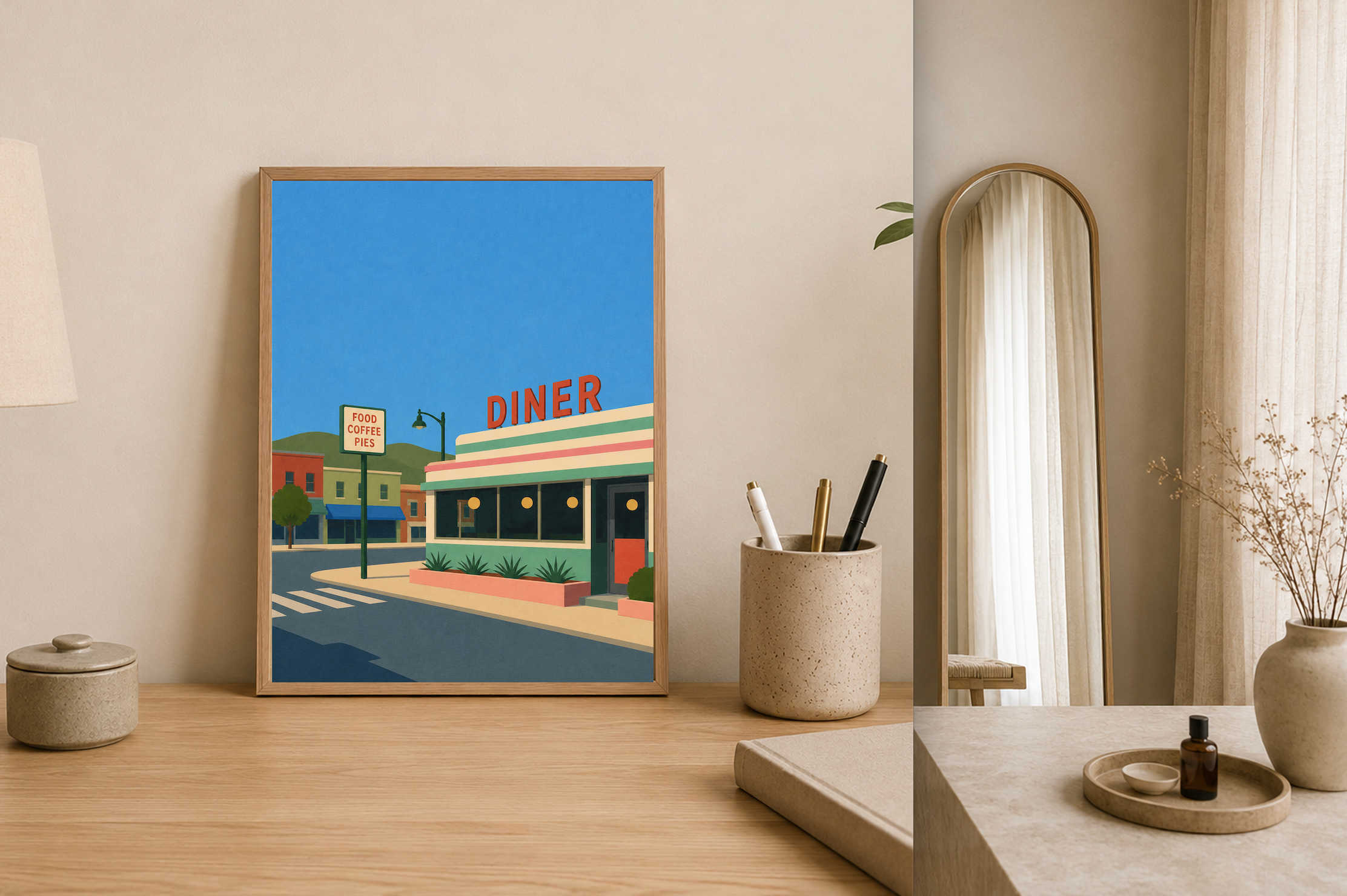 The Diner — American Road Trip Poster