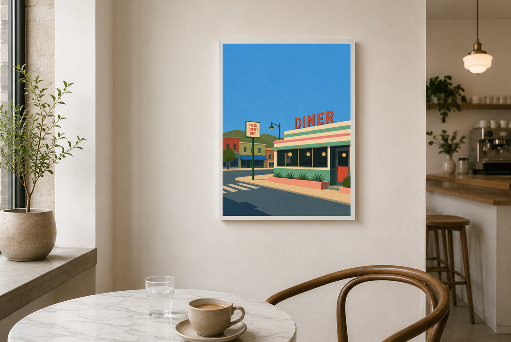 The Diner — American Road Trip Poster