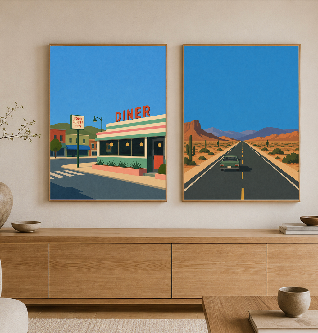 The Diner — American Road Trip Poster