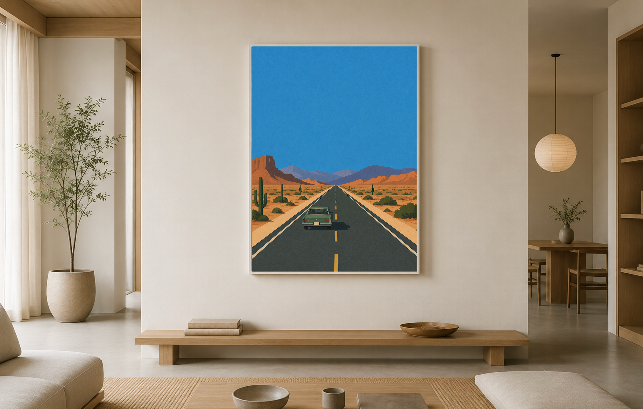 Route 66 — Desert Road Trip Poster