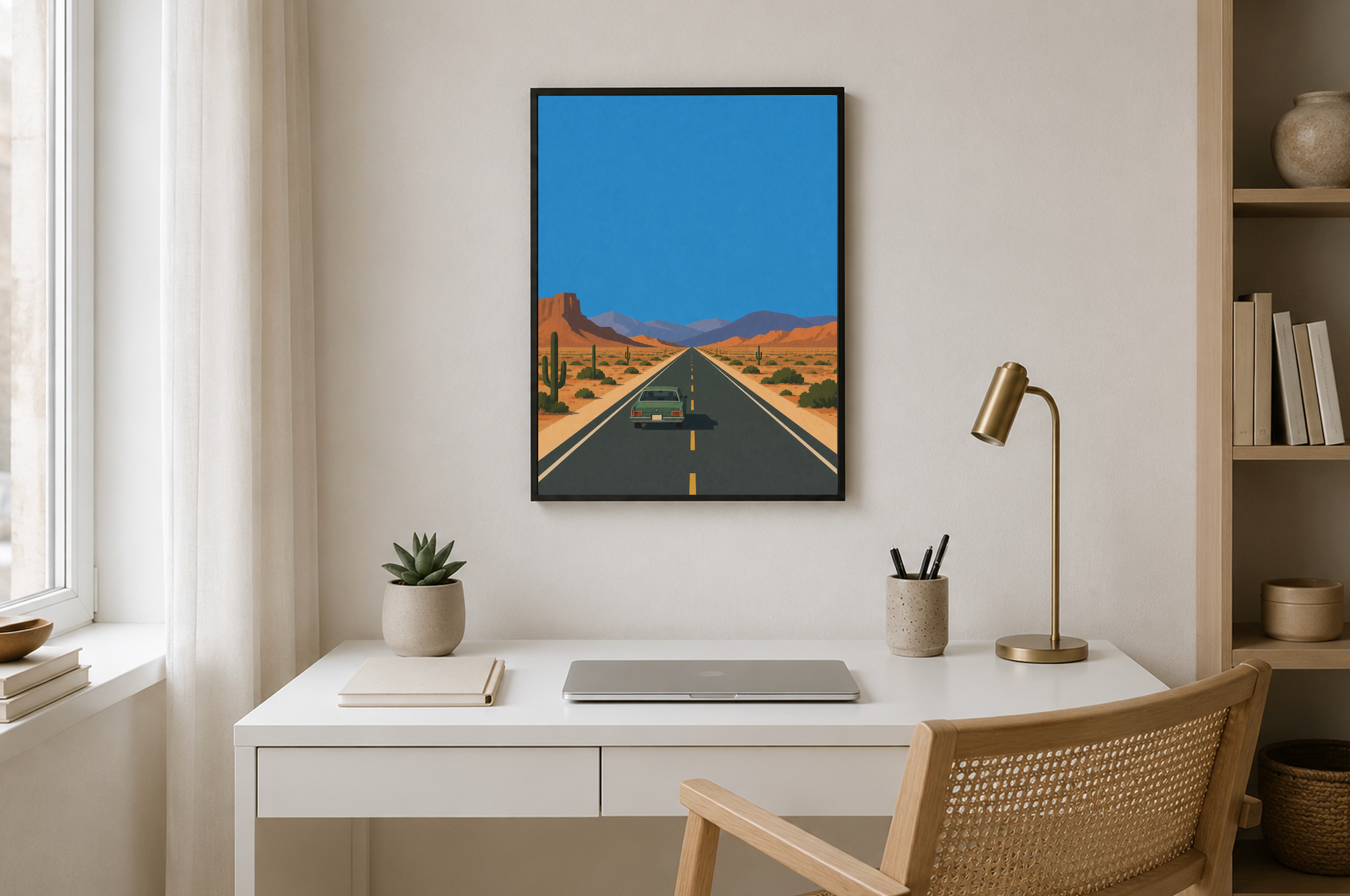 Route 66 — Desert Road Trip Poster