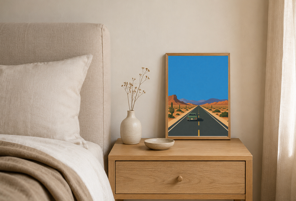 Route 66 — Desert Road Trip Poster