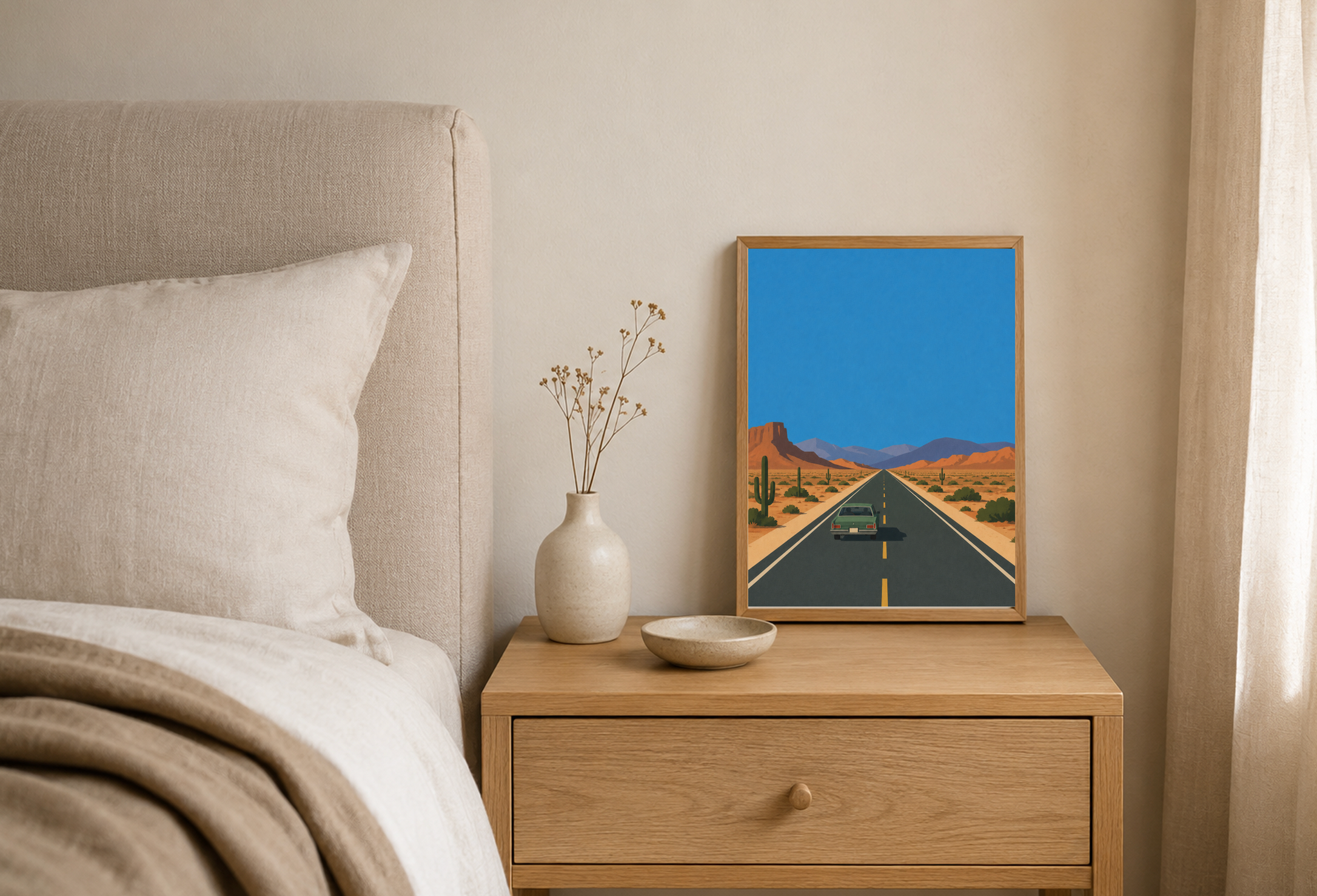 Route 66 — Desert Road Trip Poster