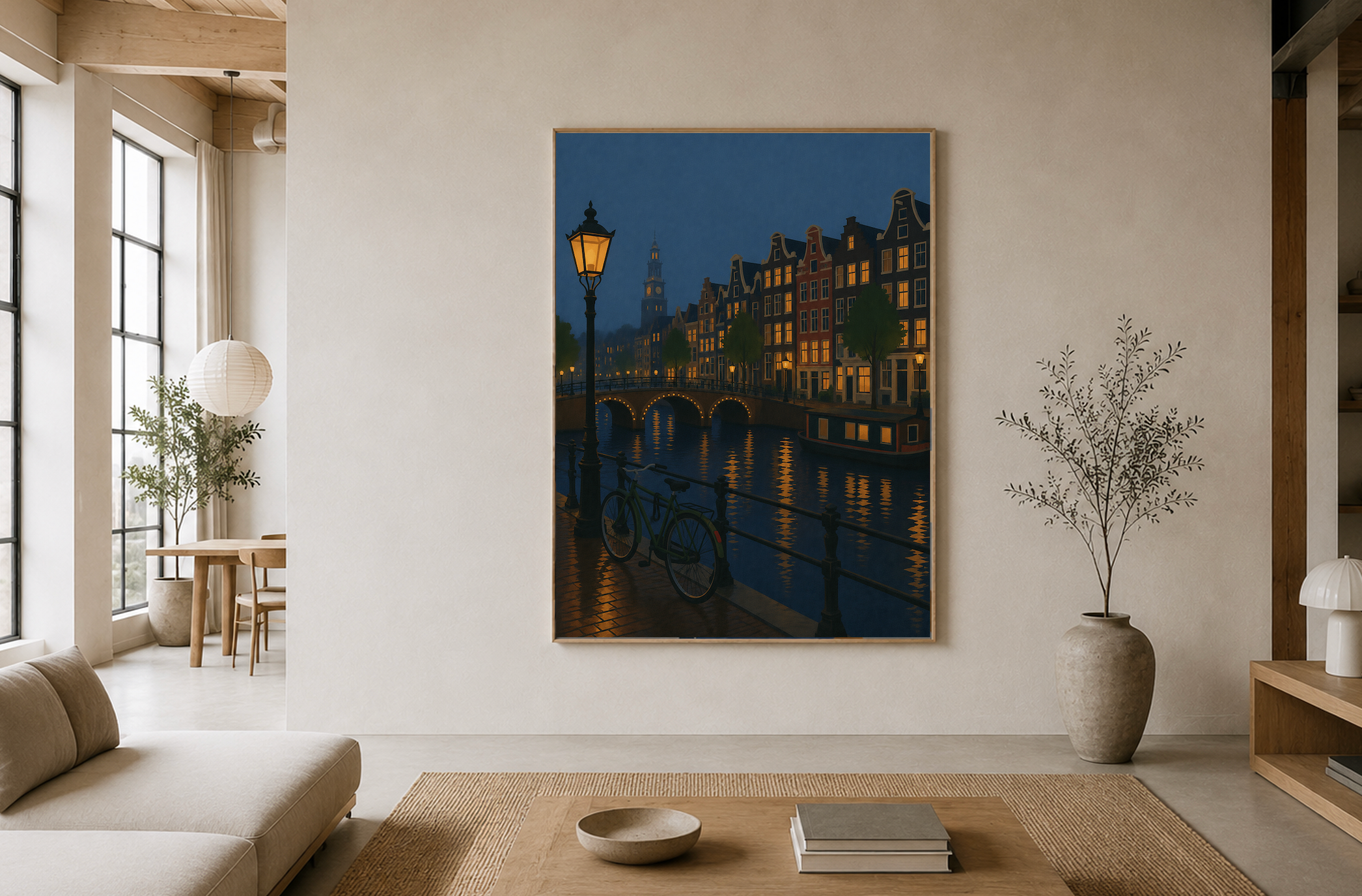 Amsterdam at Night — Canal Poster