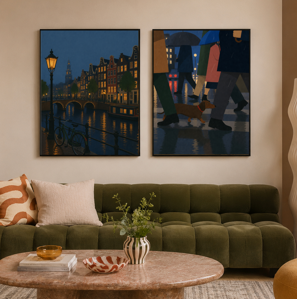 Amsterdam at Night — Canal Poster