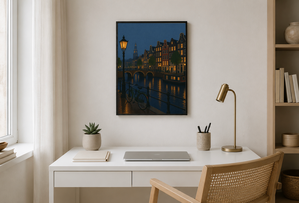 Amsterdam at Night — Canal Poster