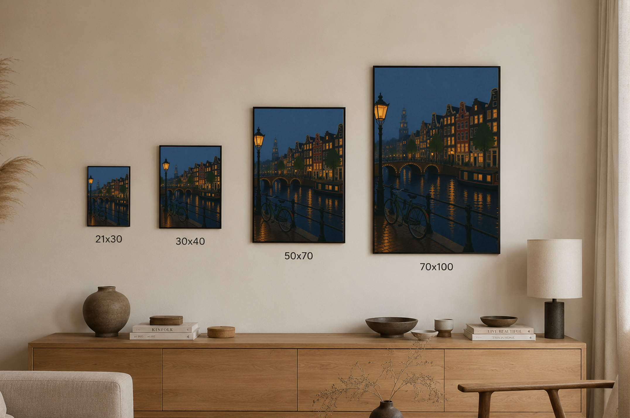 Amsterdam at Night — Canal Poster