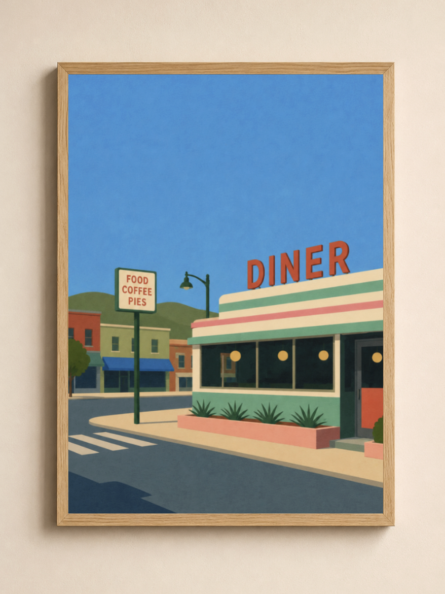The Diner — American Road Trip Poster