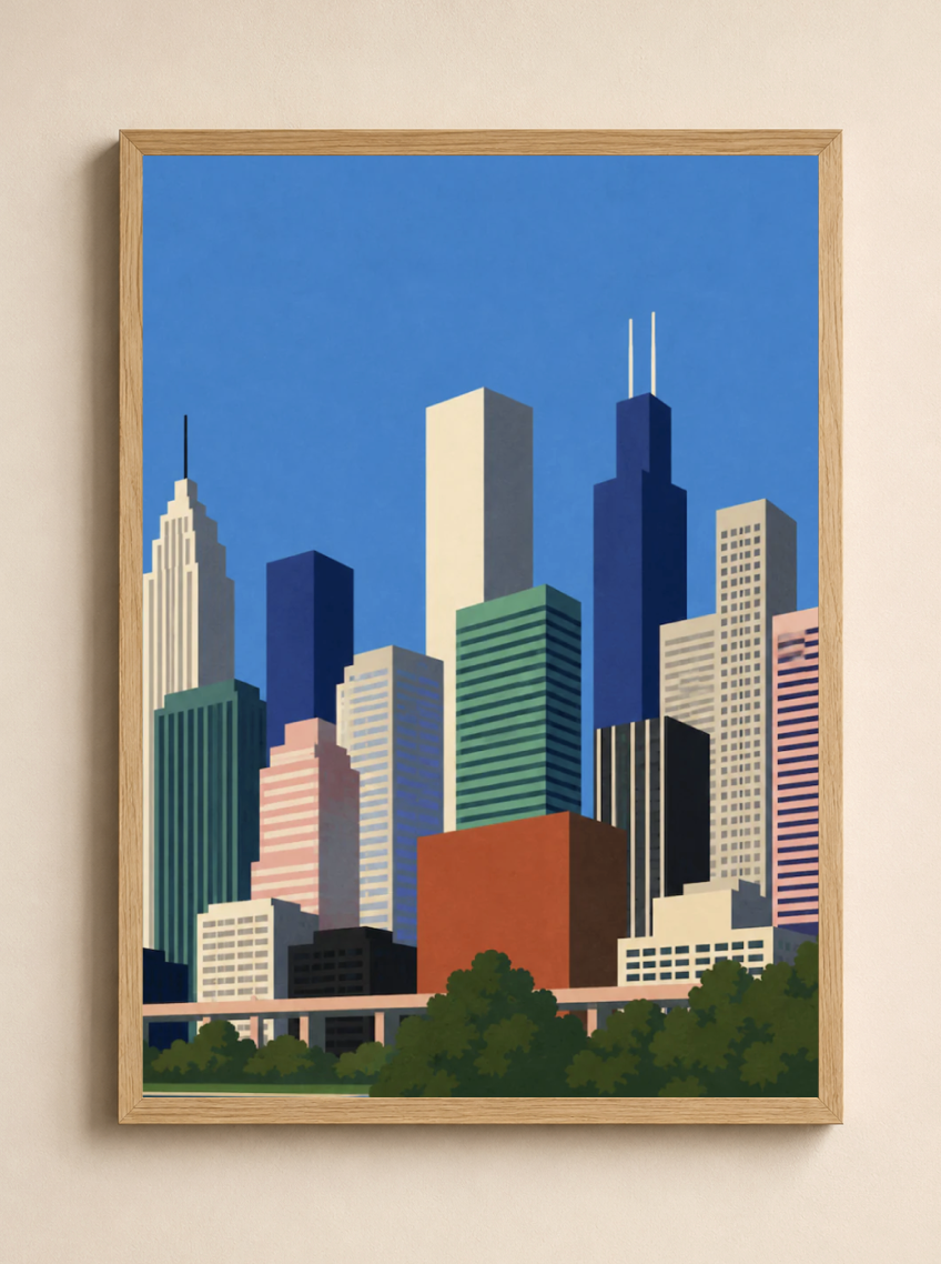 New York City — Mid-Century City Poster