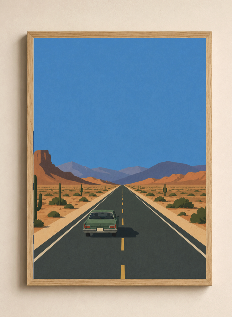 Route 66 — Desert Road Trip Poster