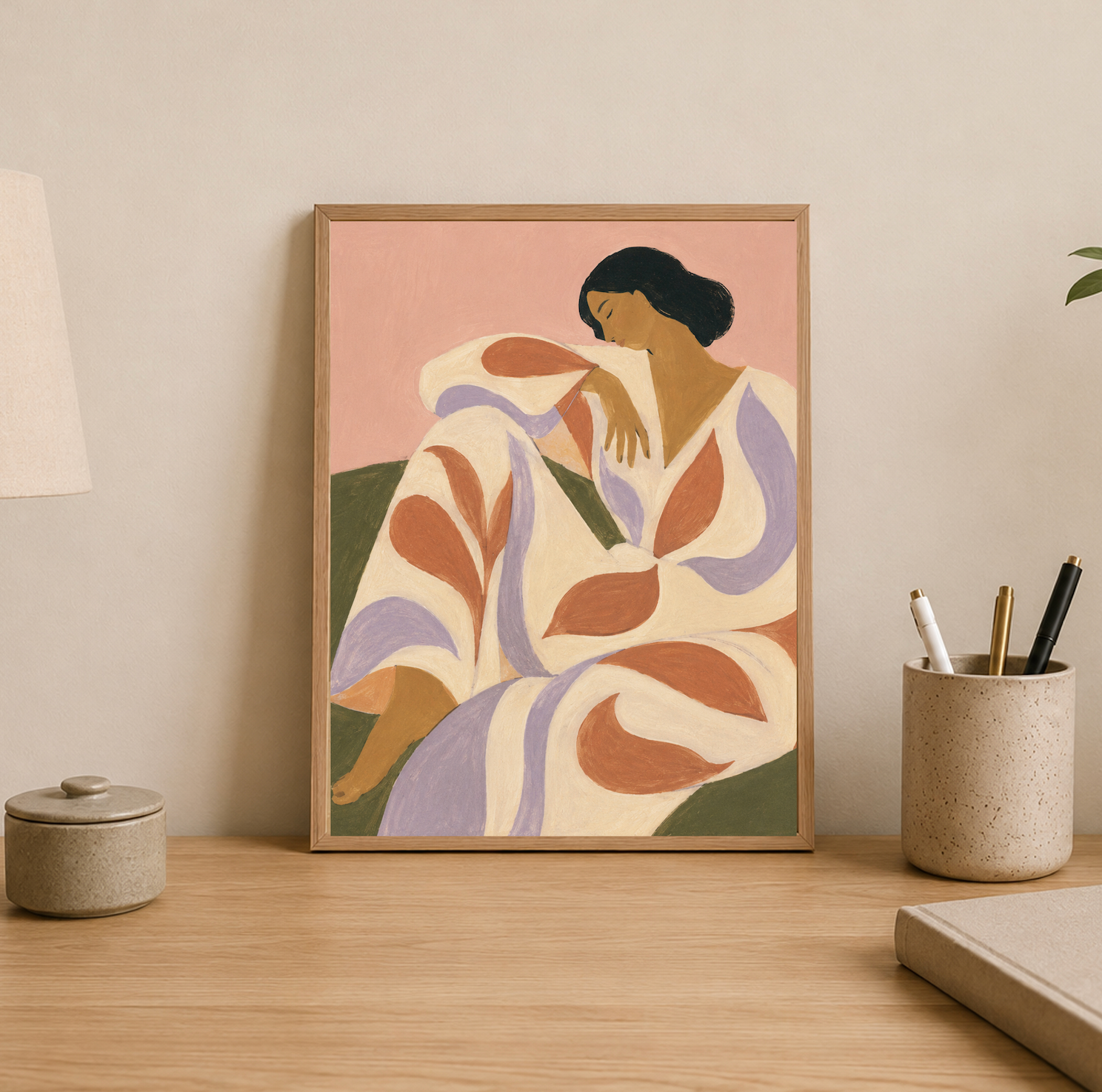 Soft Landing — Abstract Woman Figure Art Print