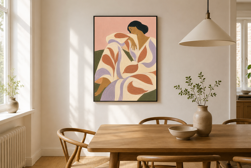 Soft Landing — Abstract Woman Figure Art Print
