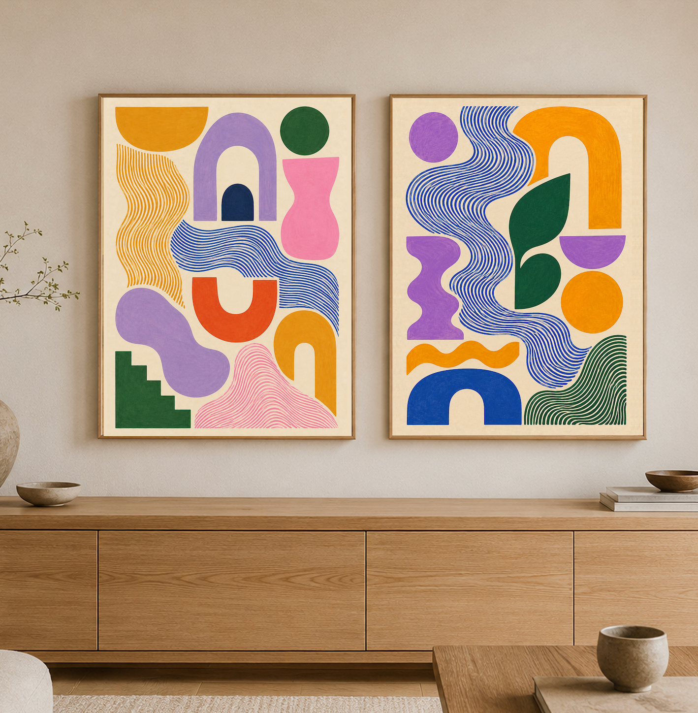 Full House — Abstract Geometric Art Print
