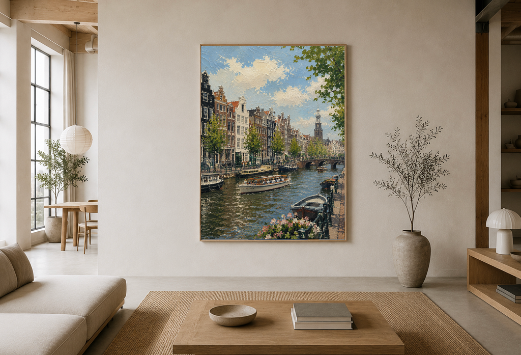 Prinsengracht — Amsterdam Oil Painting Style Print