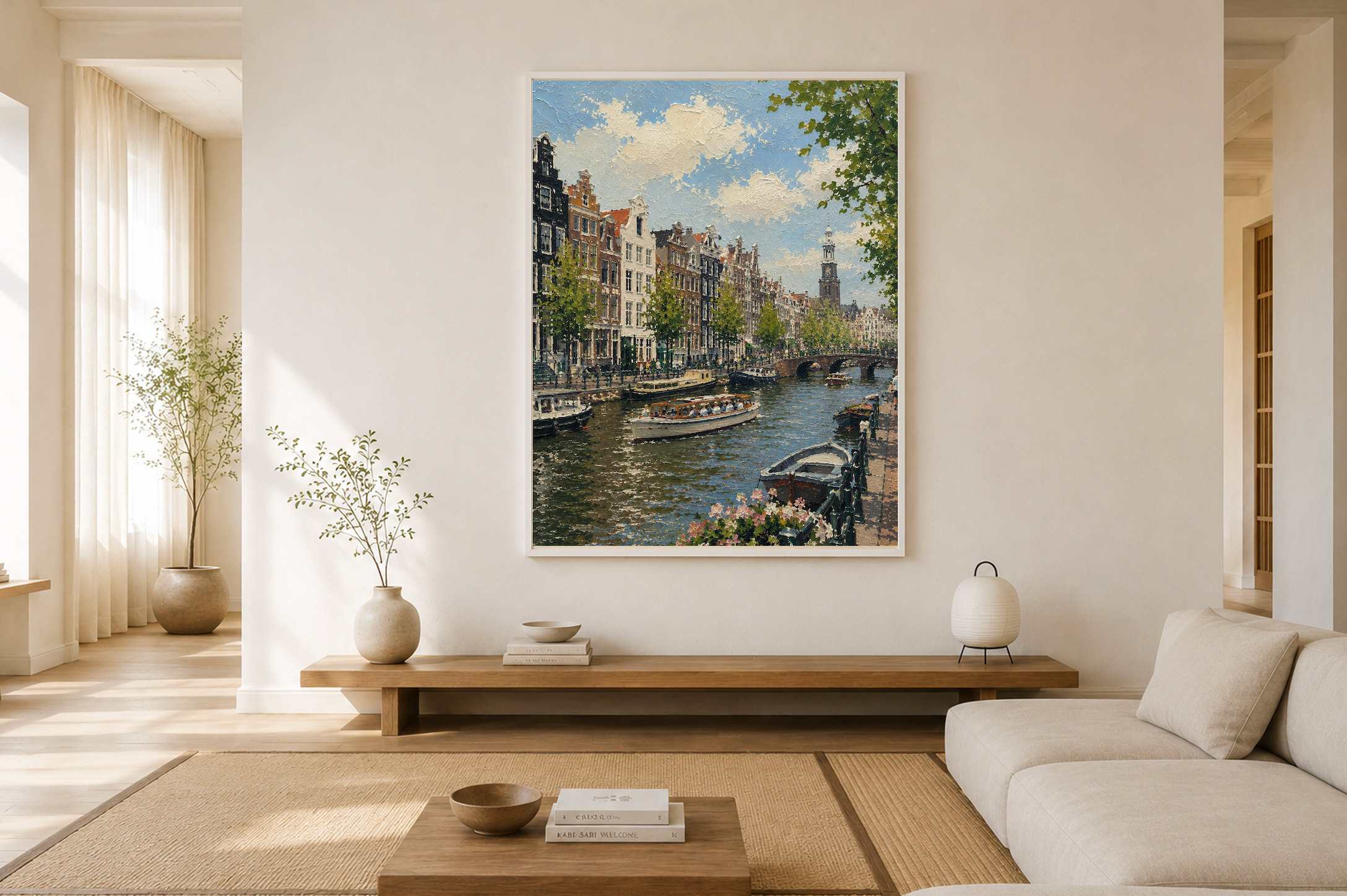 Prinsengracht — Amsterdam Oil Painting Style Print