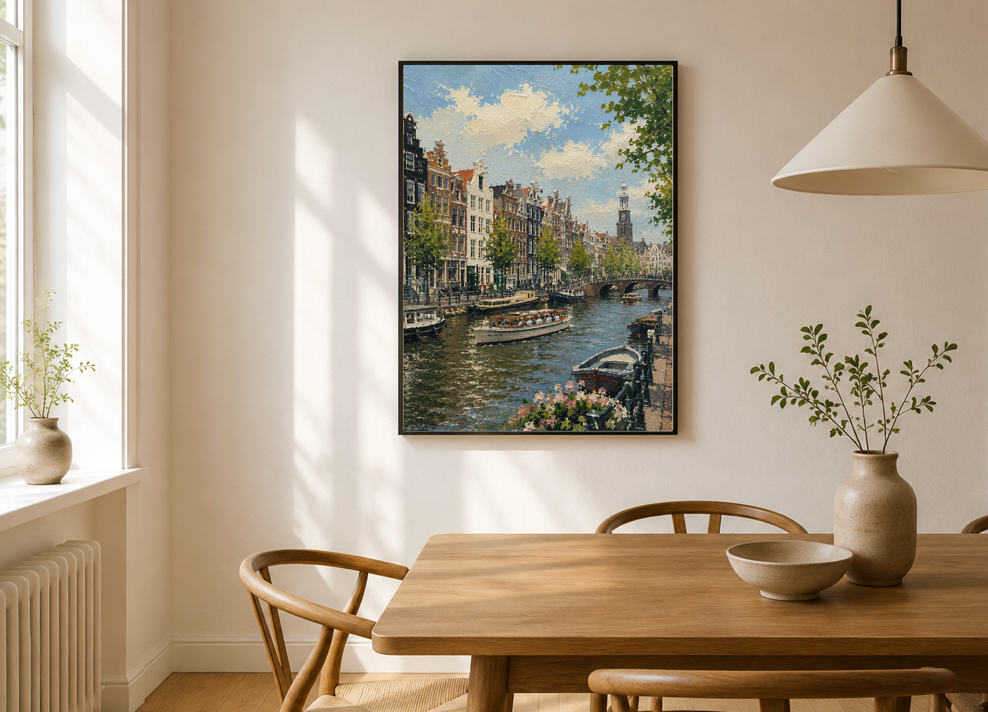 Prinsengracht — Amsterdam Oil Painting Style Print