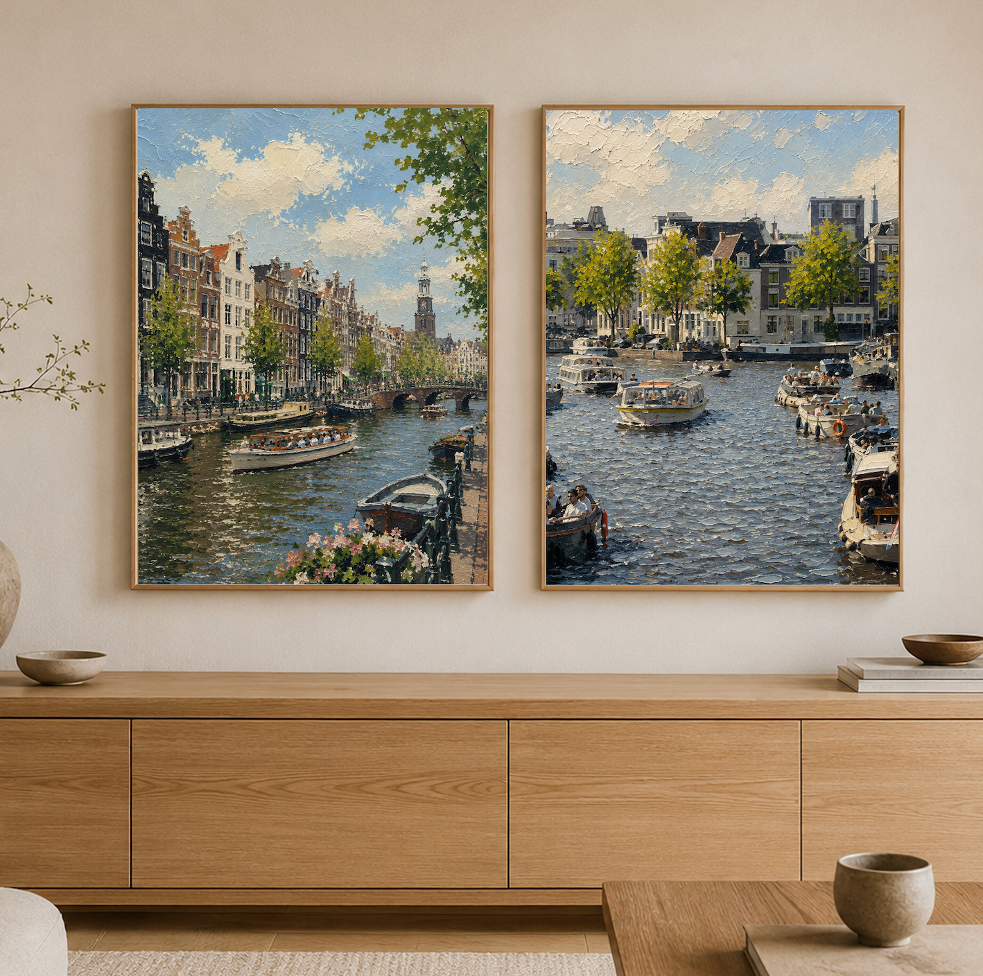 Amstel Summer — Amsterdam Oil Painting Style Print