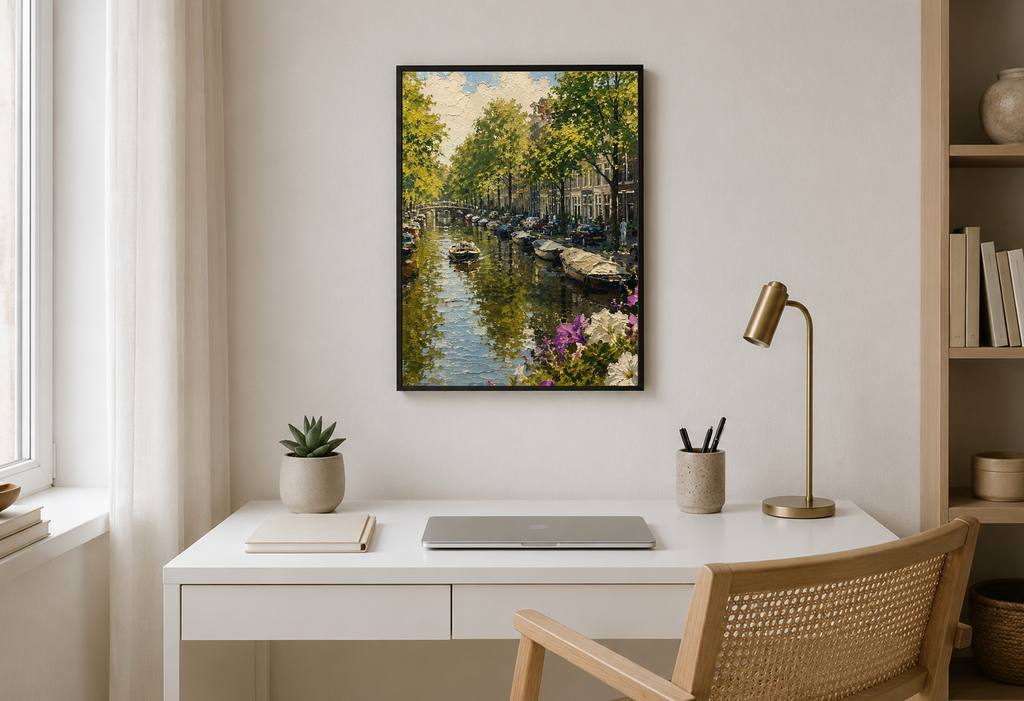 Jordaan — Amsterdam Oil Painting Style Print