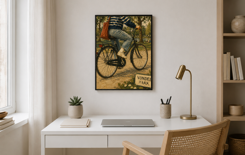 Vondelpark Ride — Amsterdam Oil Painting Style Print