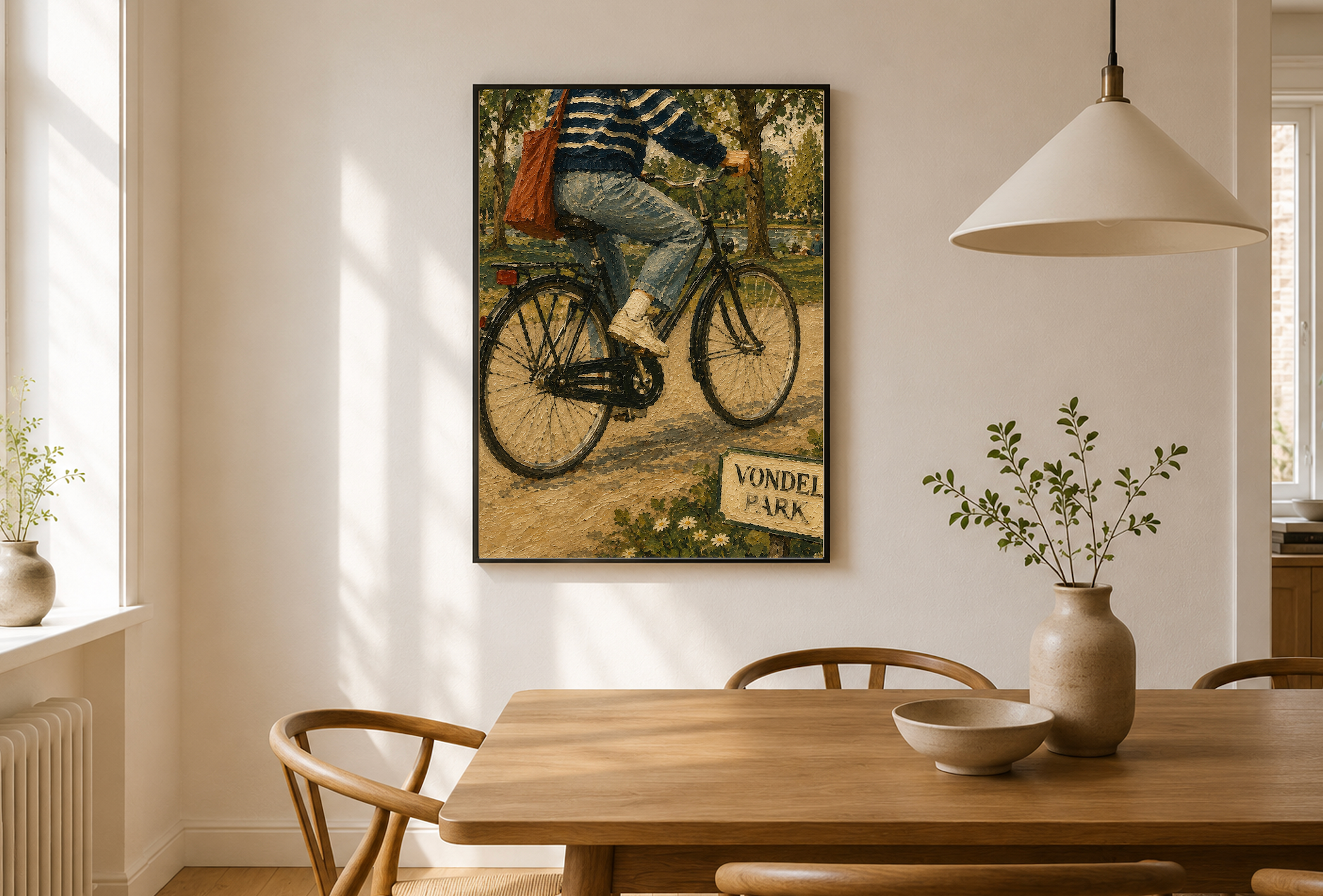 Vondelpark Ride — Amsterdam Oil Painting Style Print