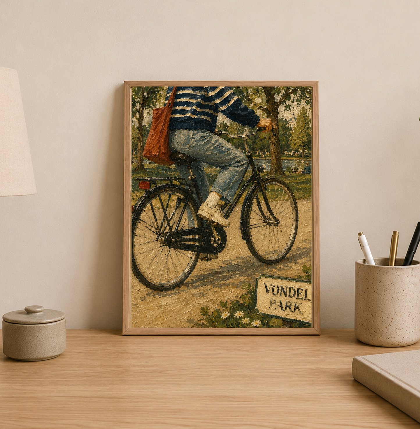 Vondelpark Ride — Amsterdam Oil Painting Style Print