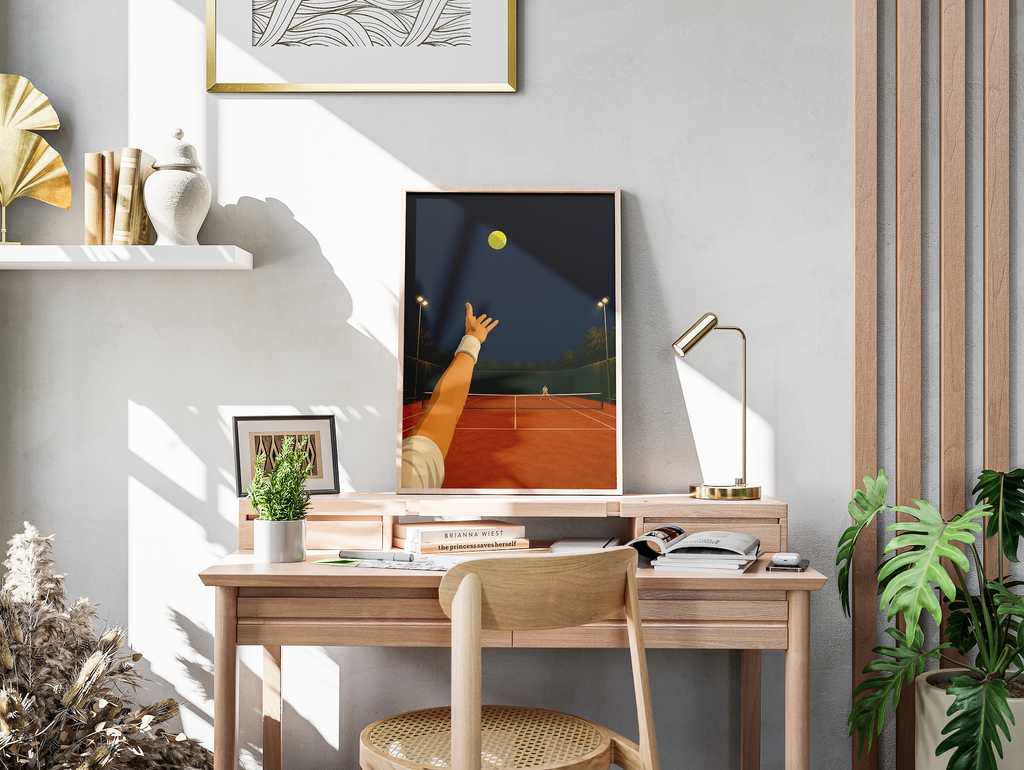 Tennis Service – Clay Court Poster