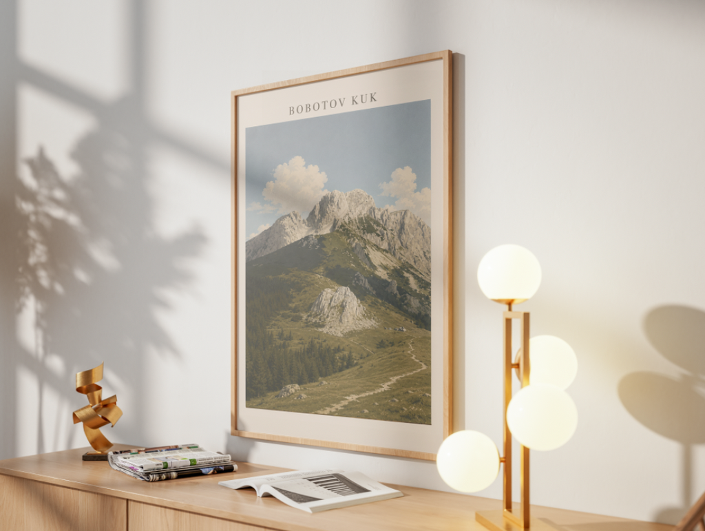 Bobotov Kuk Mountain Poster – Durmitor National Park Landscape Wall Art Print