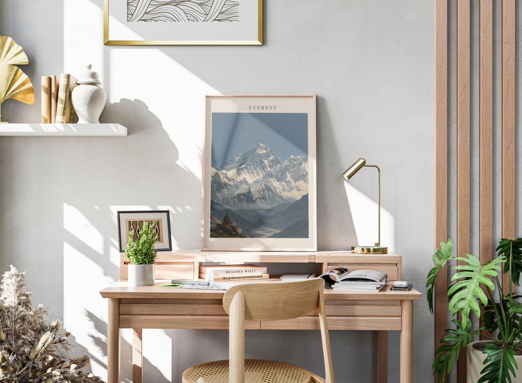 Mount Everest Poster – Himalayan Mountain Landscape Wall Art Print