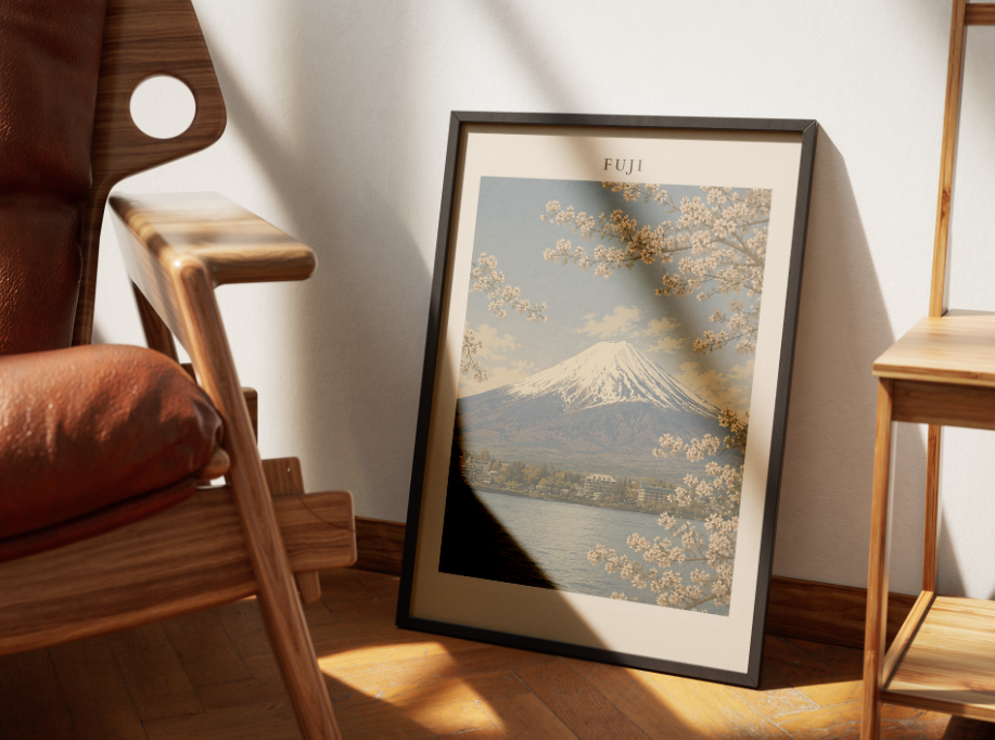 Mount Fuji Poster – Japanese Mountain Landscape Wall Art Print