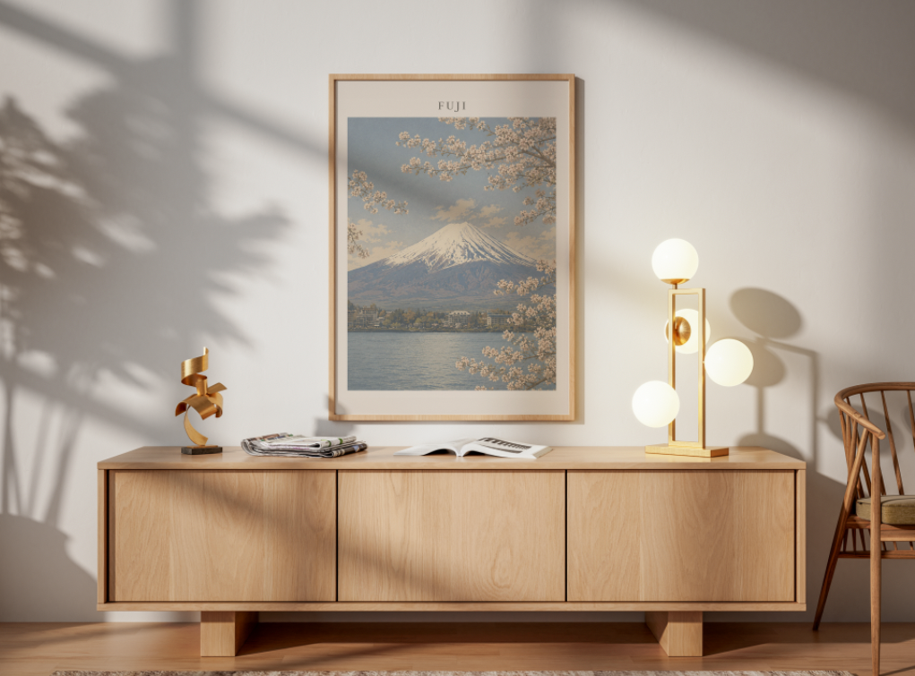 Mount Fuji Poster – Japanese Mountain Landscape Wall Art Print