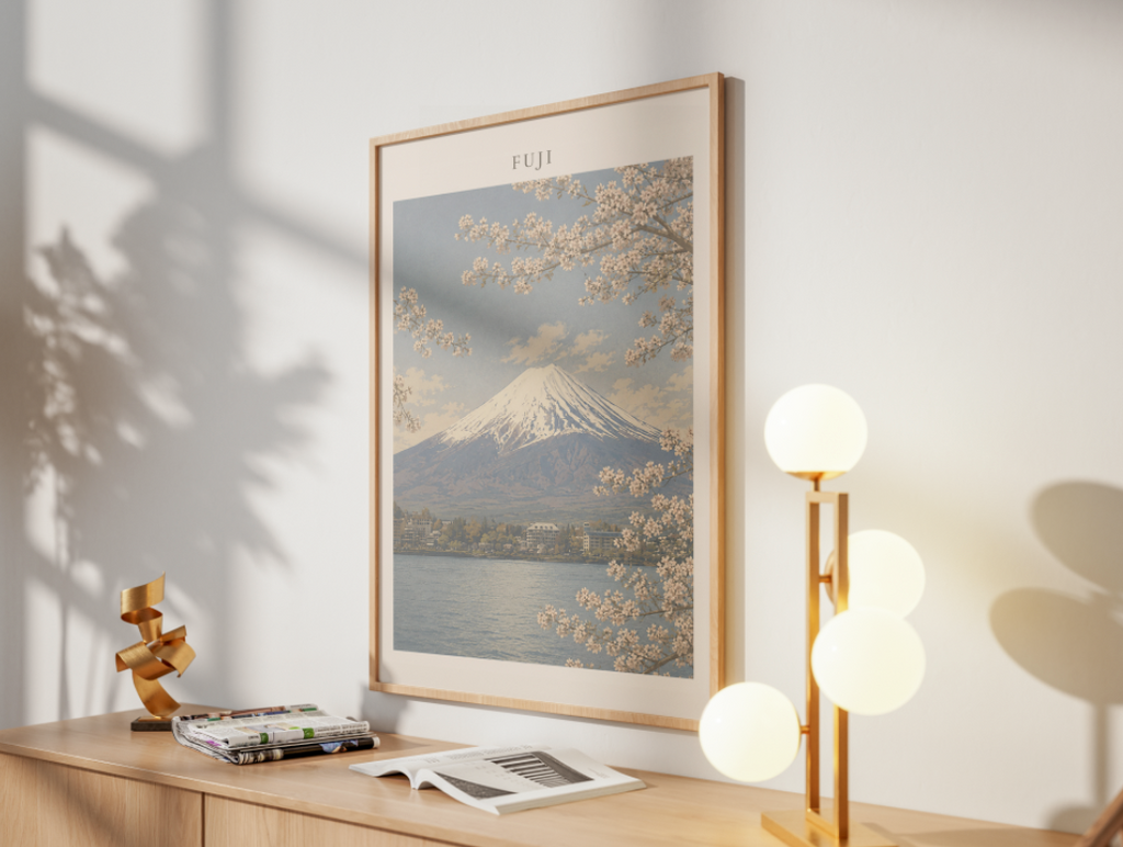 Mount Fuji Poster – Japanese Mountain Landscape Wall Art Print