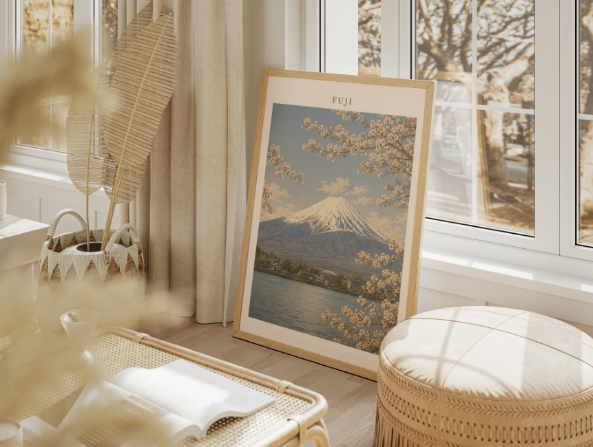 Mount Fuji Poster – Japanese Mountain Landscape Wall Art Print