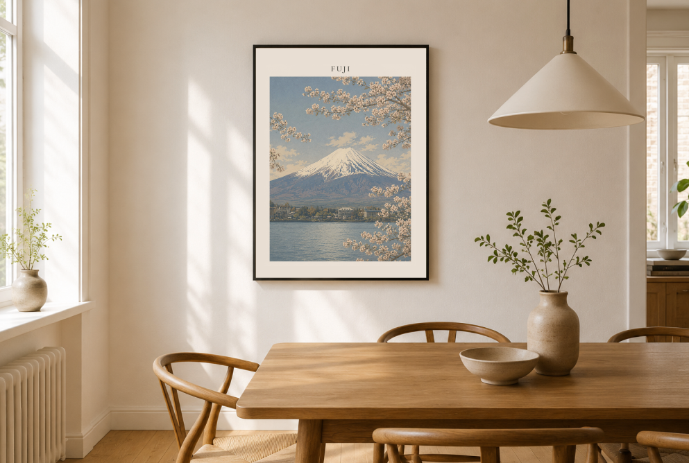 Mount Fuji Poster – Japanese Mountain Landscape Wall Art Print