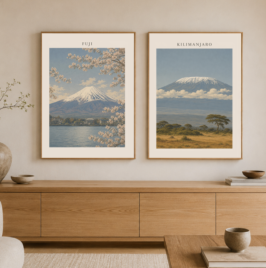 Mount Kilimanjaro Poster – African Mountain Landscape Wall Art Print