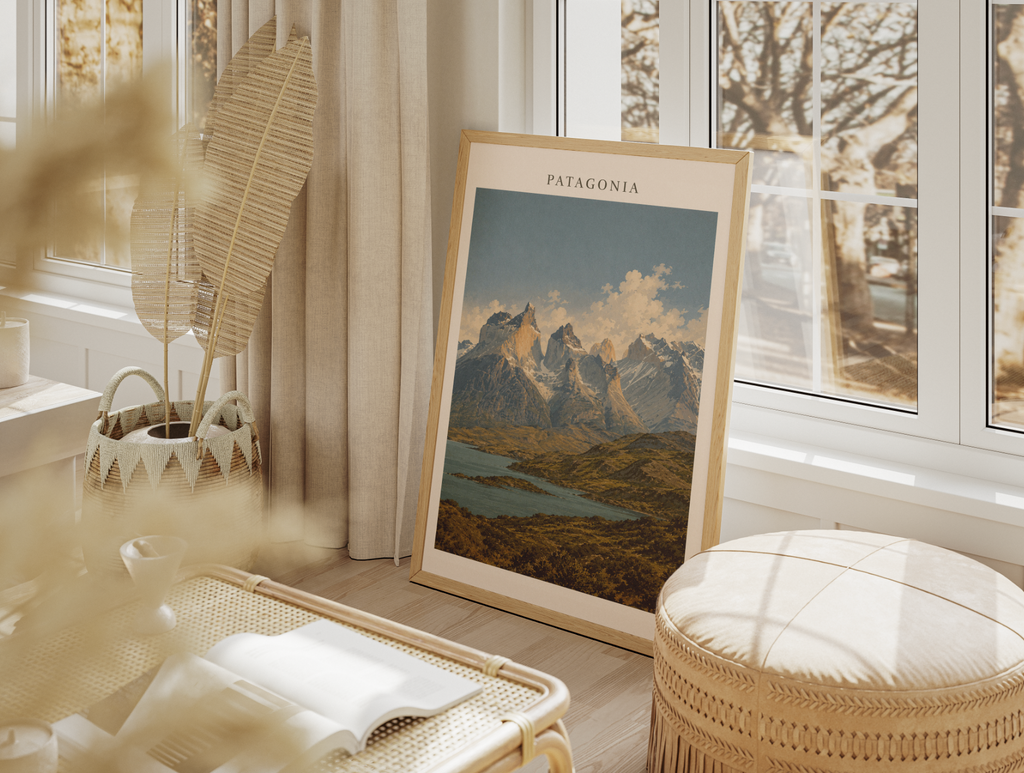 Patagonia Mountain Poster – Patagonian Landscape Wall Art Print
