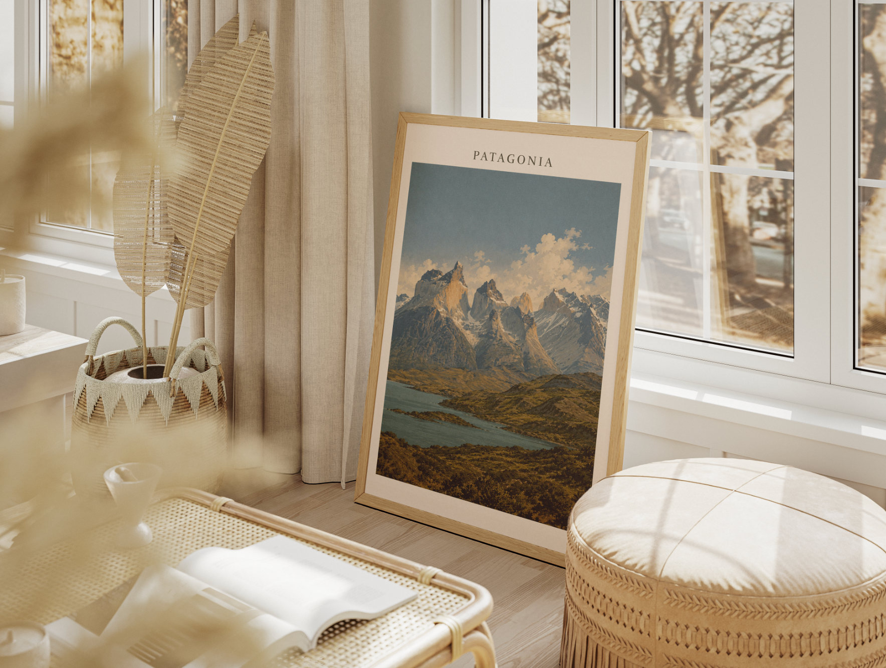 Patagonia Mountain Poster – Patagonian Landscape Wall Art Print