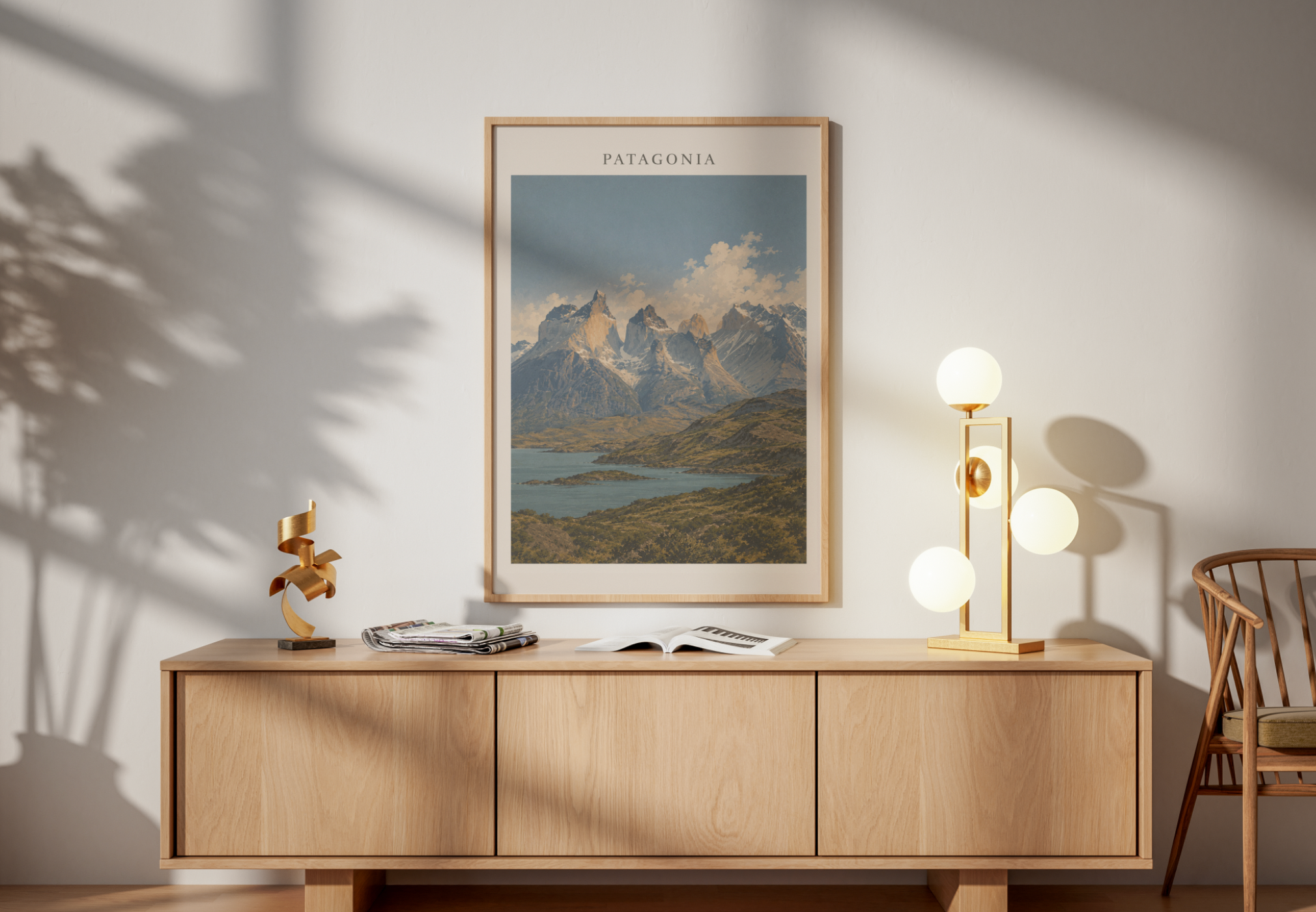 Patagonia Mountain Poster – Patagonian Landscape Wall Art Print