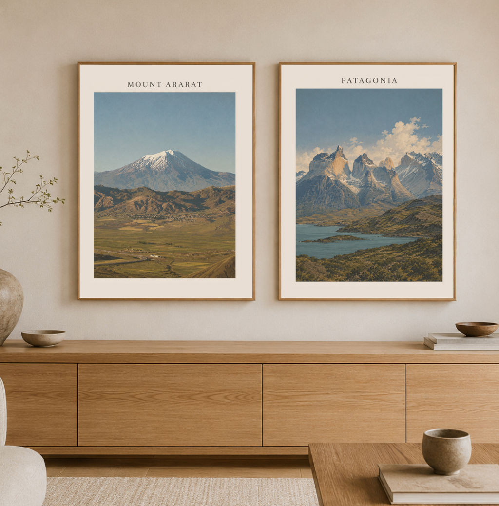 Patagonia Mountain Poster – Patagonian Landscape Wall Art Print
