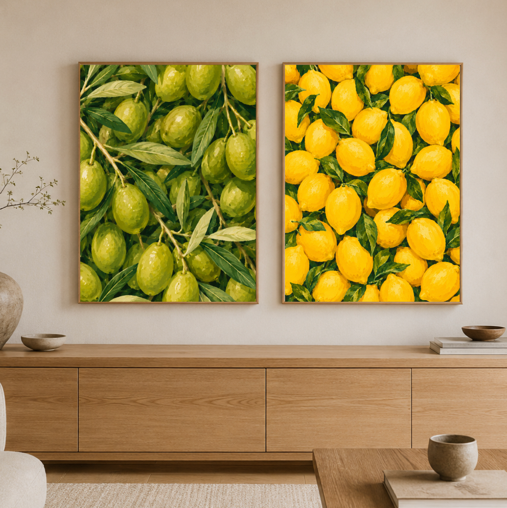 Green Olive Botanical Print | Olive Branch Illustration Wall Art