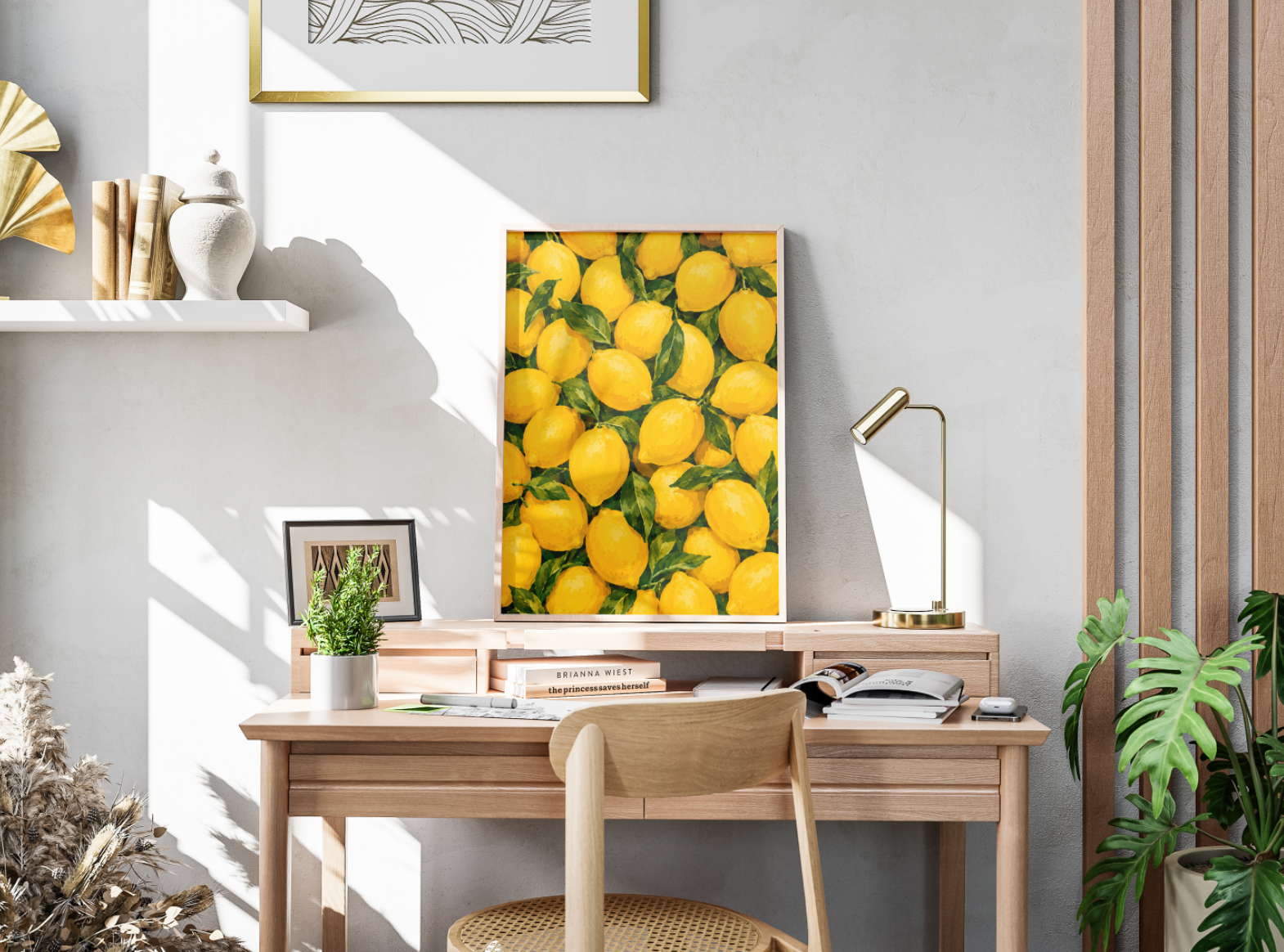 Lemon Botanical Print | Vibrant Citrus Illustration Wall Art