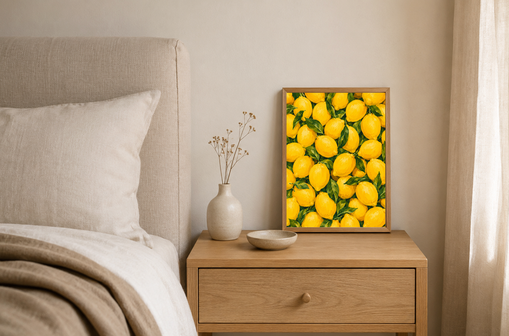 Lemon Botanical Print | Vibrant Citrus Illustration Wall Art