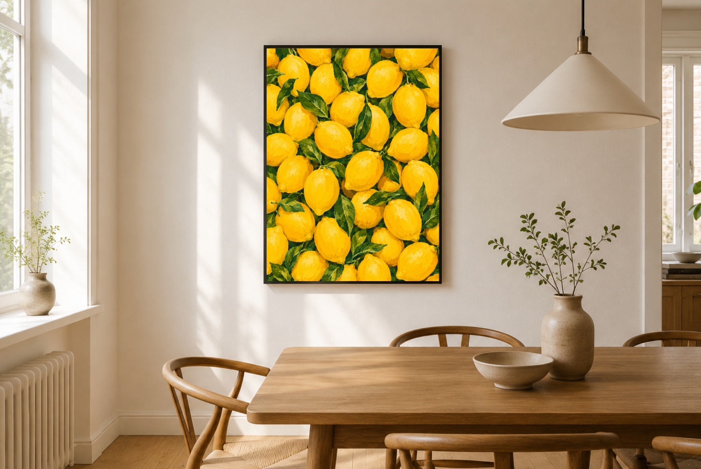 Lemon Botanical Print | Vibrant Citrus Illustration Wall Art