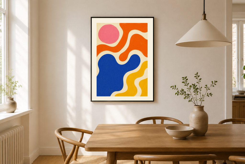 Abstract Color Flow Print | Modern Organic Shapes Wall Art