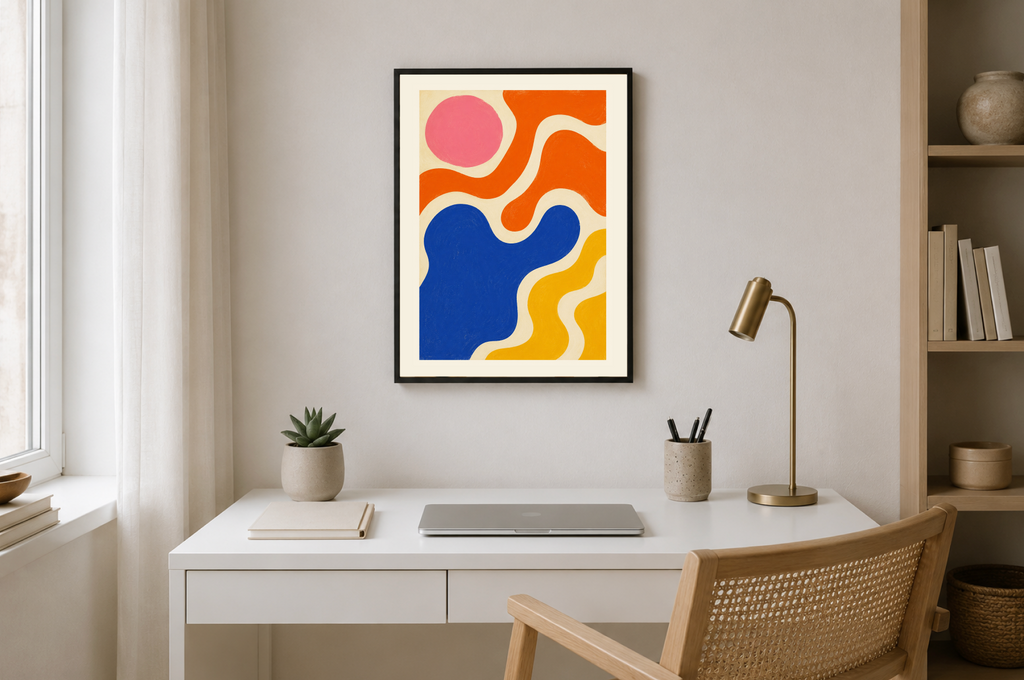 Abstract Color Flow Print | Modern Organic Shapes Wall Art