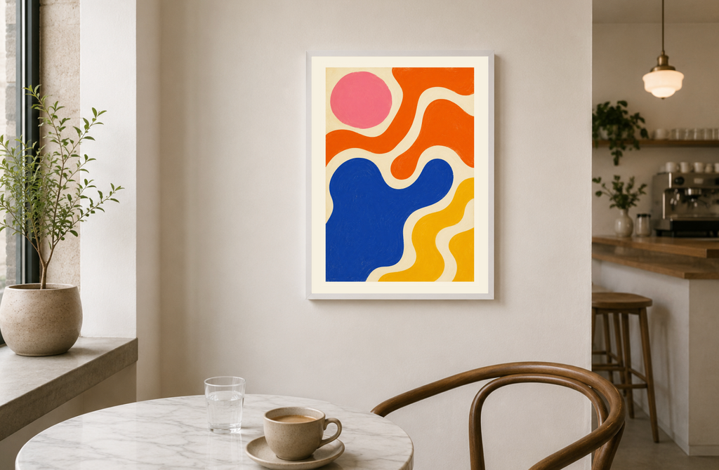 Abstract Color Flow Print | Modern Organic Shapes Wall Art