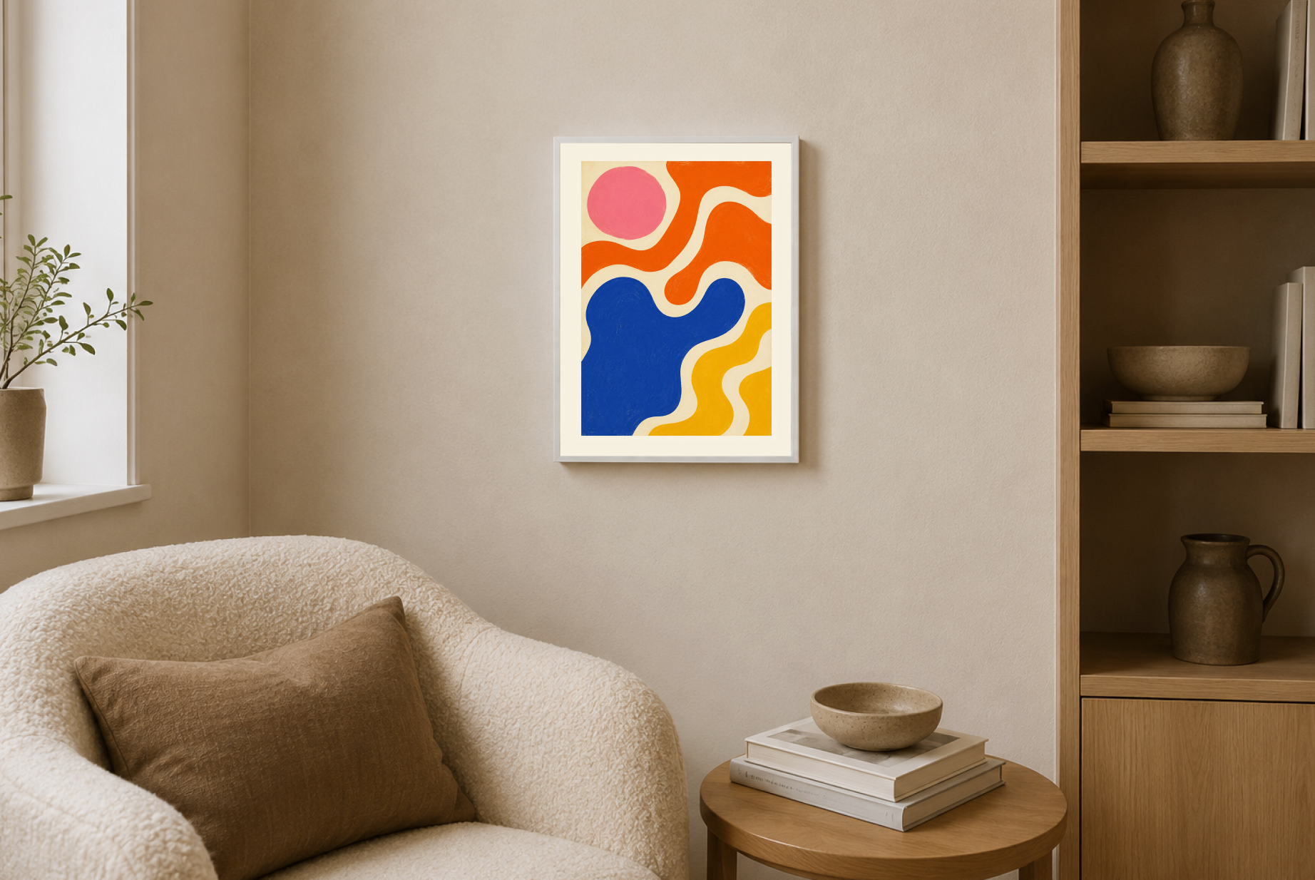 Abstract Color Flow Print | Modern Organic Shapes Wall Art